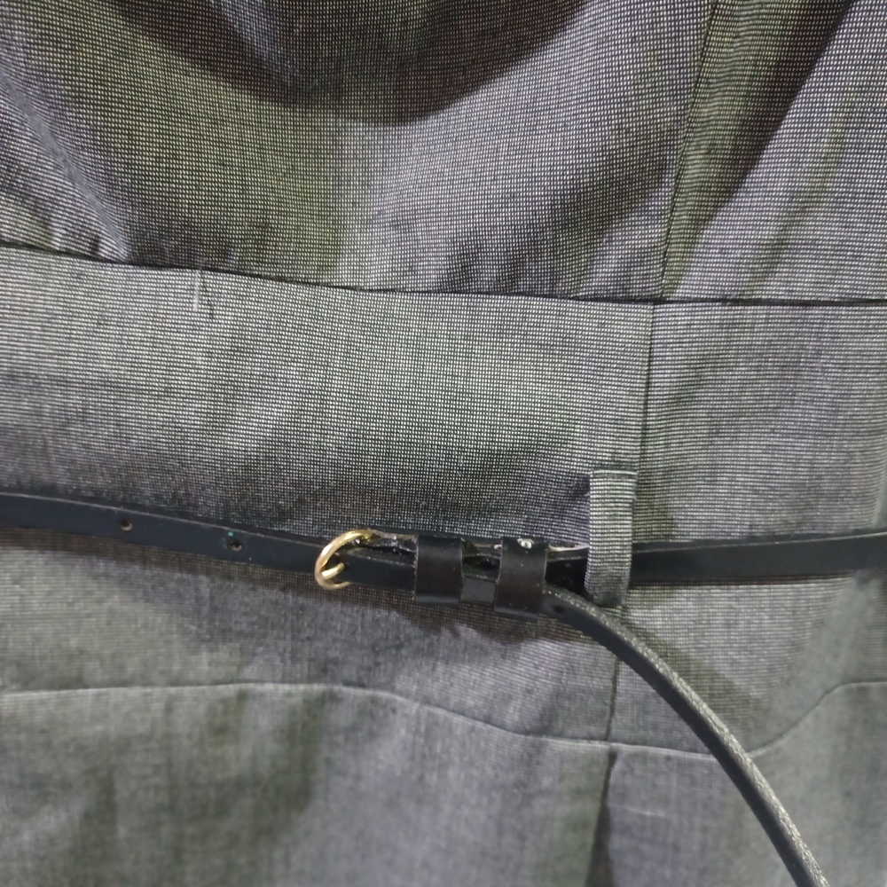 Sold AGB Charcoal Belted Midi Dress - Picture 8 of 8